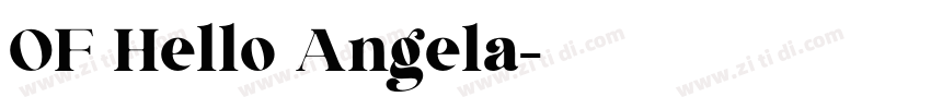 OF Hello Angela字体转换